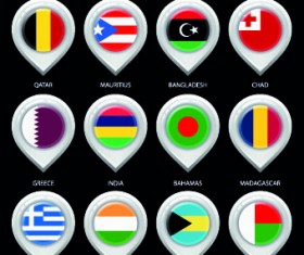 Vector Map marker elements 01