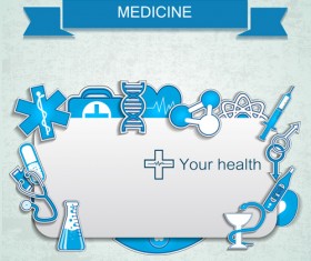 Medical elements vector banner 01