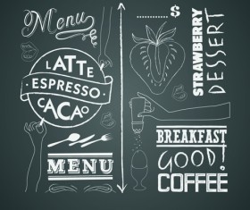 Black Style Menu vector 02