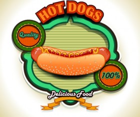 Retro Menu vector template 04