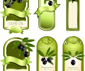 Olive labels vector 02