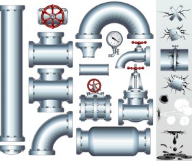 Set of Pipeline Parts vector 02