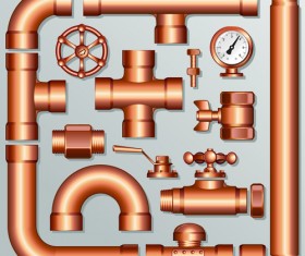 Set of Pipeline Parts vector 03
