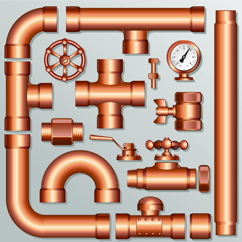 Set of Pipeline Parts vector 03