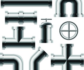 Set of Pipeline Parts vector 04