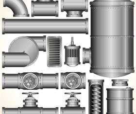 Set of Pipeline Parts vector 05