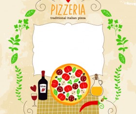 Creative Pizza design elements vector 02
