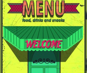 Retro cafe and restaurant menu 02