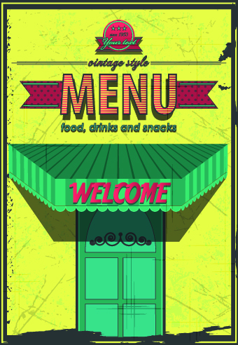 Retro cafe and restaurant menu 02