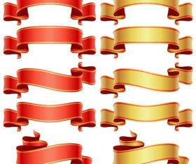 Shiny Ribbons design elements 03