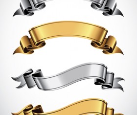 Shiny Ribbons design elements 04