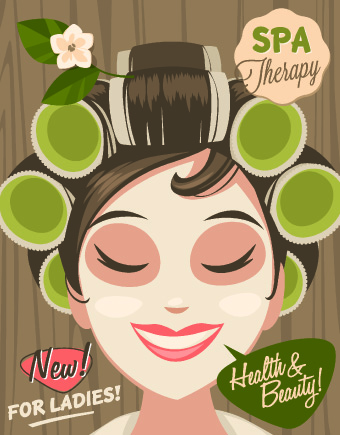 Spa therapy and beauty vector 01