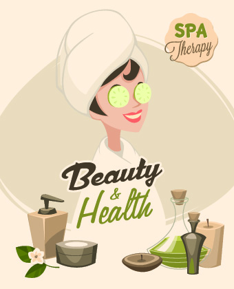 Spa therapy and beauty vector 03 free download