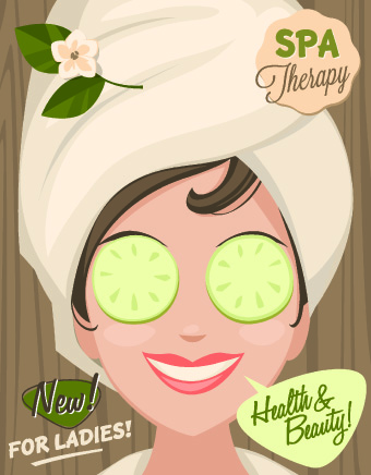 Spa therapy and beauty vector 04 free download