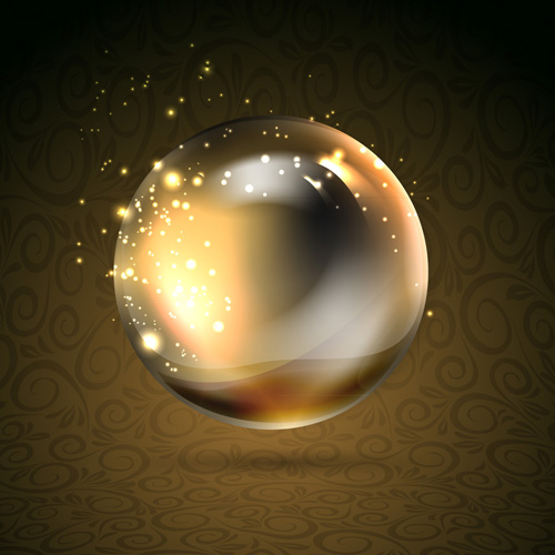 Shiny Spheres design vector 02
