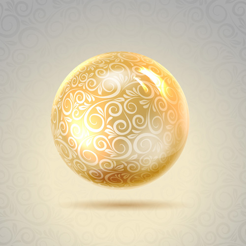 Shiny Spheres design vector 03