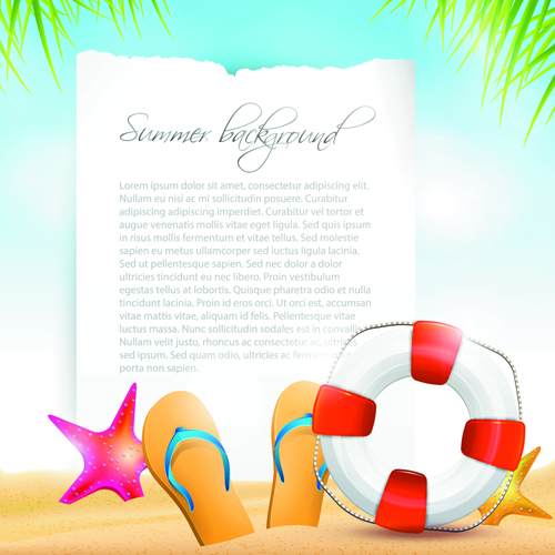 Summer Vacation backgrounds vector 06