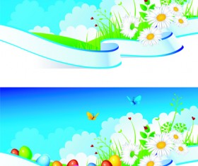 Summer blue sky banner 04