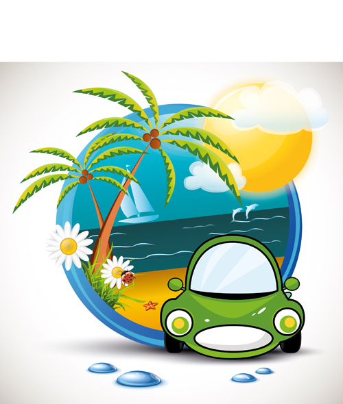 Summer beach Travel emblems 02