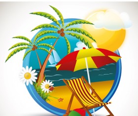 Summer beach Travel emblems 03