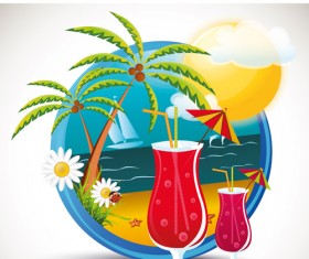 Summer beach Travel emblems 04