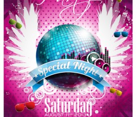 Summer party design elements vector 01