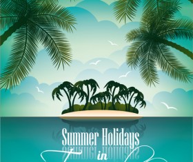 Summer party design elements vector 02