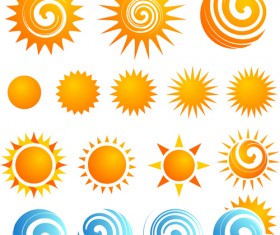 Sun icons design elements 01