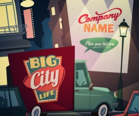 Street advertising billboard vector 03