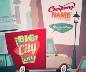 Street advertising billboard vector 04