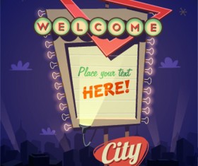 Street advertising billboard vector 05