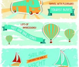 Transport banners vector 02
