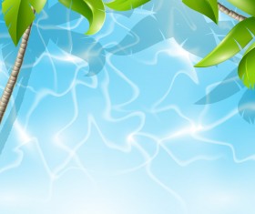 Beautiful Tropical Backgrounds vector 01