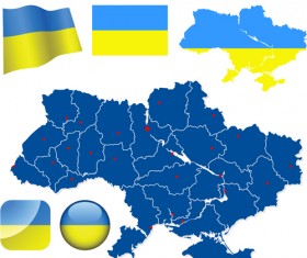 Different Ukraine symbols vector 01