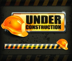 Under Construction design elements vector 02
