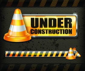 Under Construction design elements vector 03
