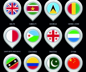 Vector Map marker elements 07