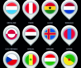 Vector Map marker elements 08