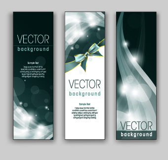 Shiny Vertical banner vector 05