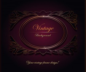 Purple Vintage Backgrounds vector set 02