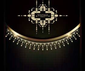 Vintage Dark Backgrounds vector 01