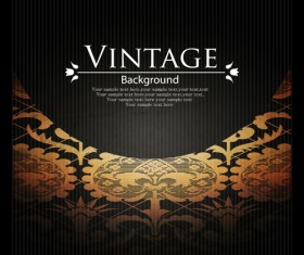 Vintage Dark Backgrounds vector 02