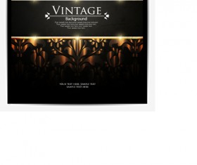 Vintage Dark Backgrounds vector 03