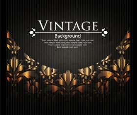 Vintage Dark Backgrounds vector 04