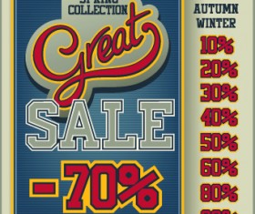 Sale poster design elements vector 01