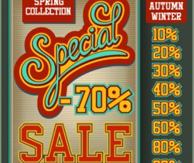 Sale poster design elements vector 02