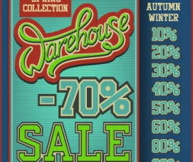 Sale poster design elements vector 05