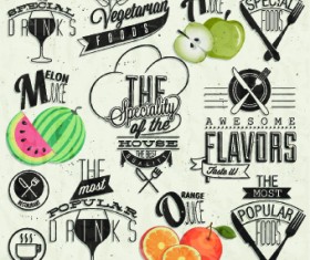 Restaurant and cafe logos design vector 03