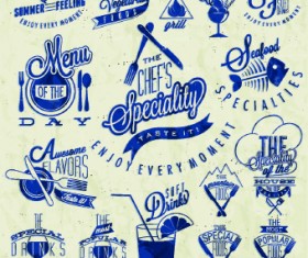 Restaurant and cafe logos design vector 04