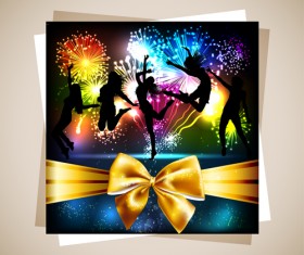 Fireworks Gift cards vector 04